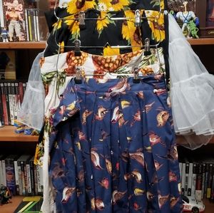 3 vintage skirts w/petty coat